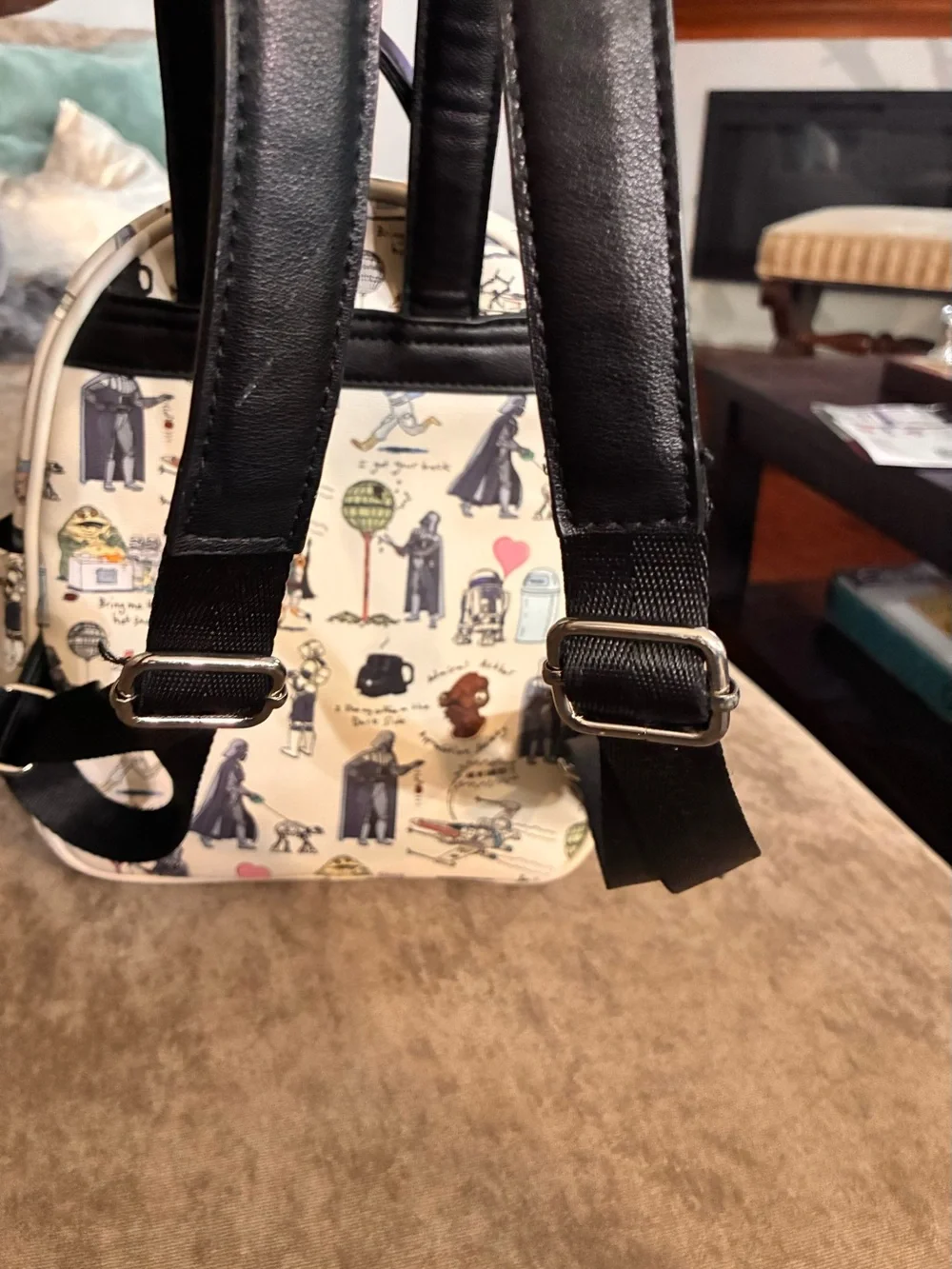 Star Wars Cream Mini Backpack with Colorful Character Print